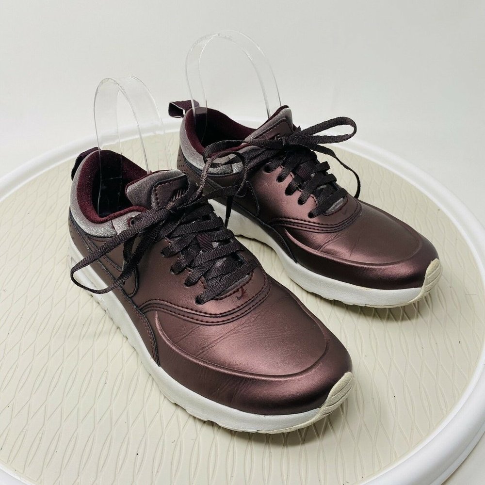 Women's Nike Air Max Thea Prm Shoes Sneakers Size 6 Metallic Mahogany Burgundy